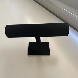 Black velvet jewelry stand